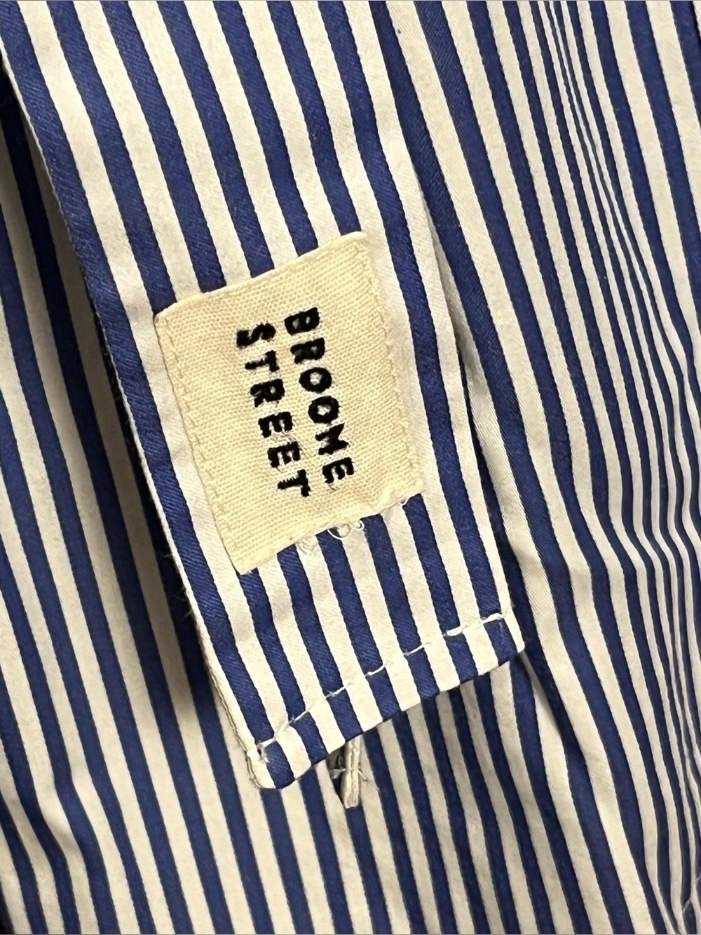 Kate Spade Broome Street Striped Shirt Dress Size Small Blue White Cotton - Picture 9 of 9